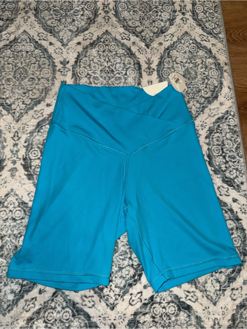 aerie Bright Turquoise High-Rise Bike Shorts